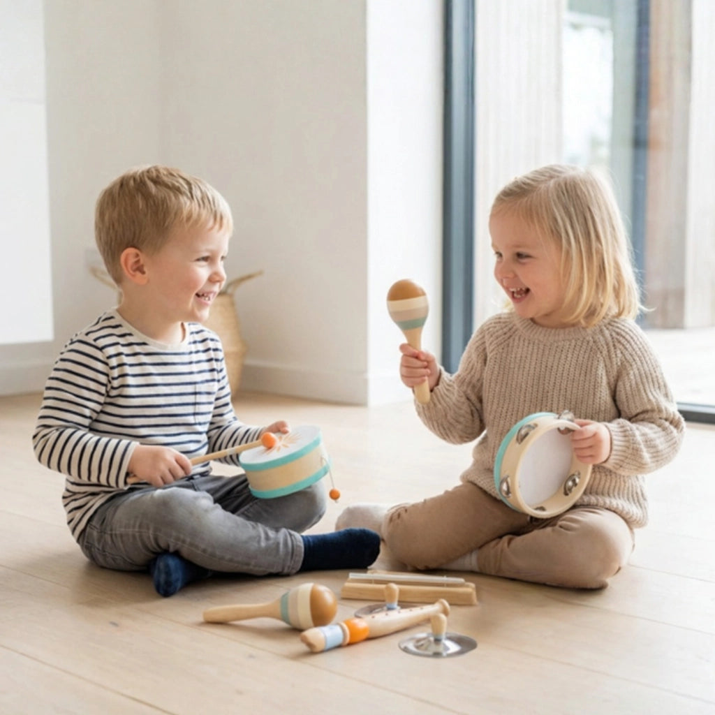 Set Strumenti Musicali Percussioni Legno Montessori ¨C Xylo ¨C Bambini