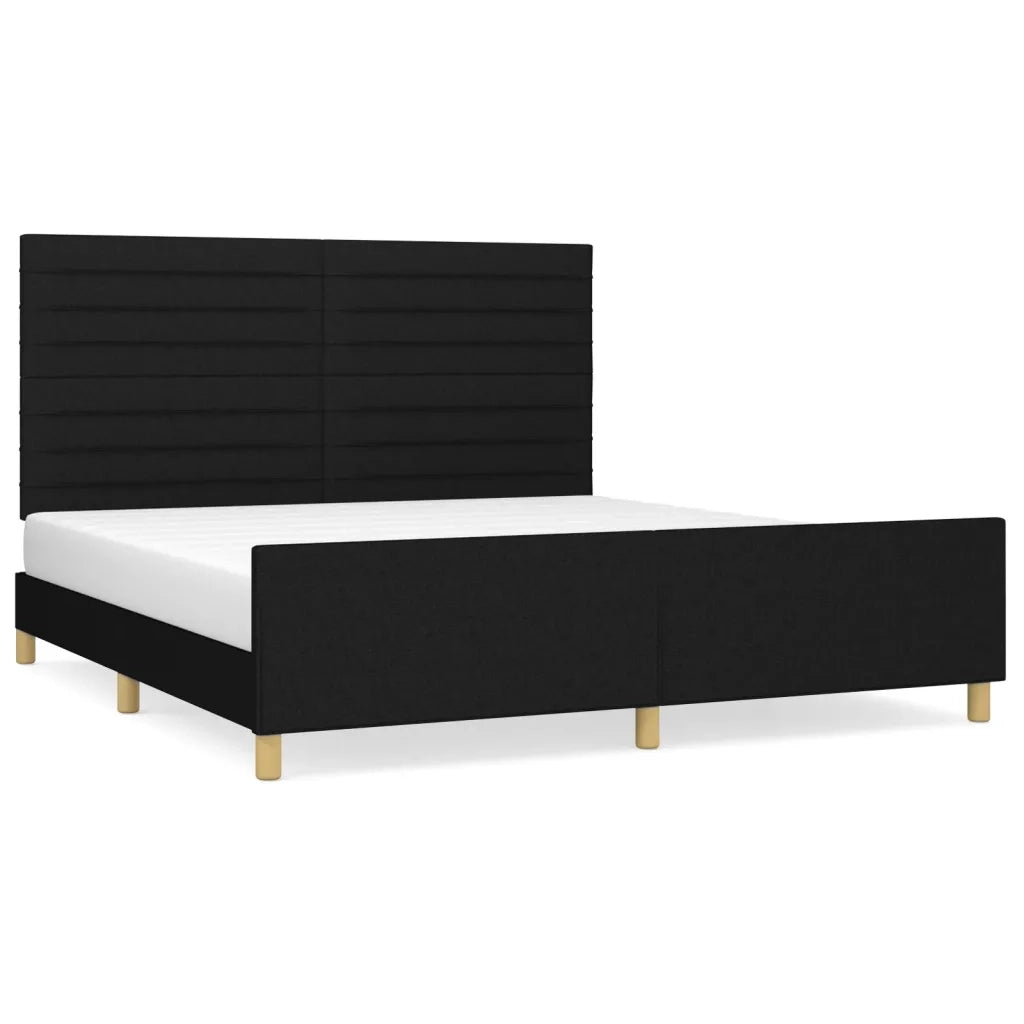 Giroletto senza Materasso Nero 160x200 cm in Tessuto 3125148