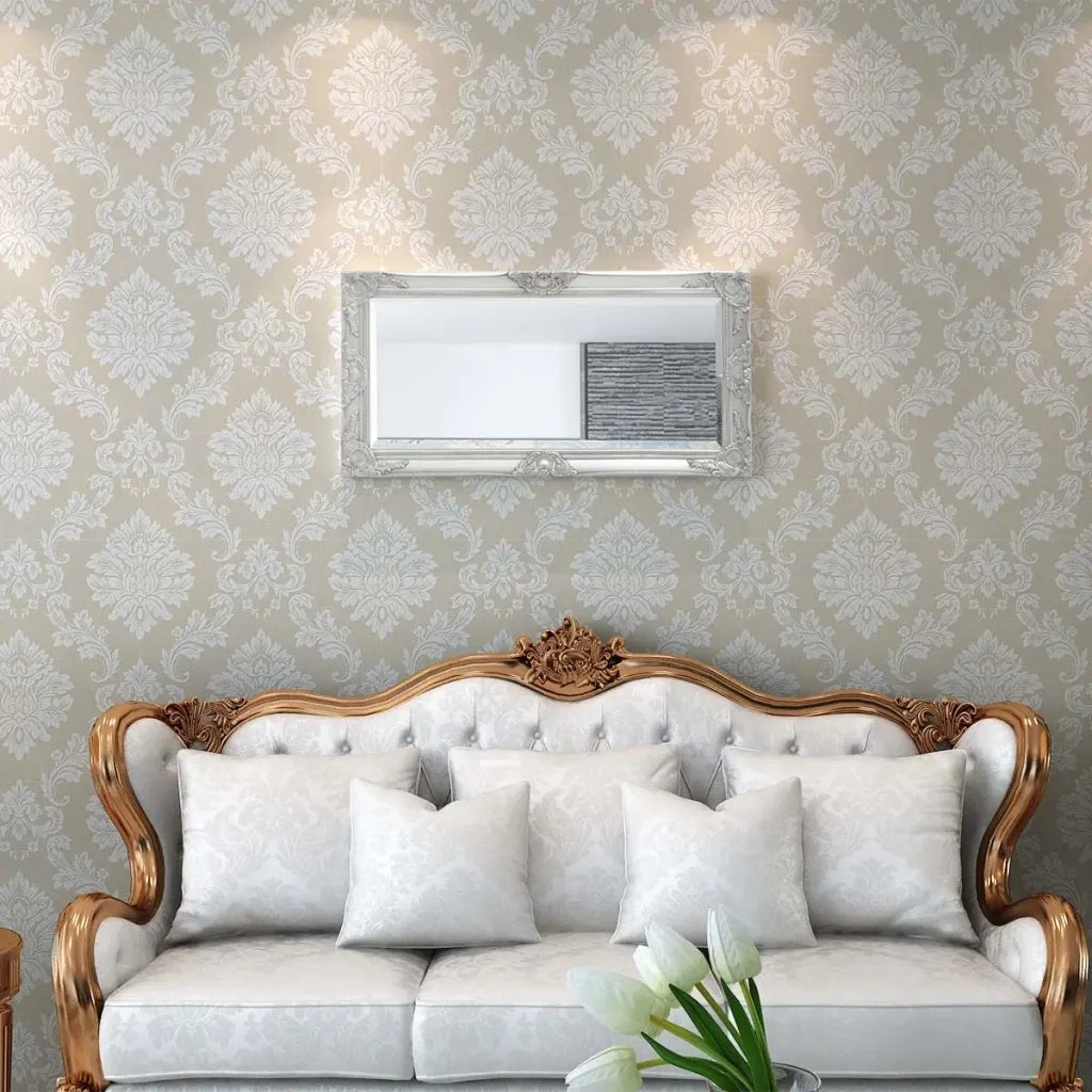 Specchio da Parete Stile Barocco-Specchio a Muro-Specchio Decorativo 100x50 cm Argento