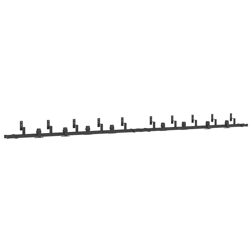 Kit di Binari per Porte Scorrevoli 427 cm Acciaio Nero CFW2024276