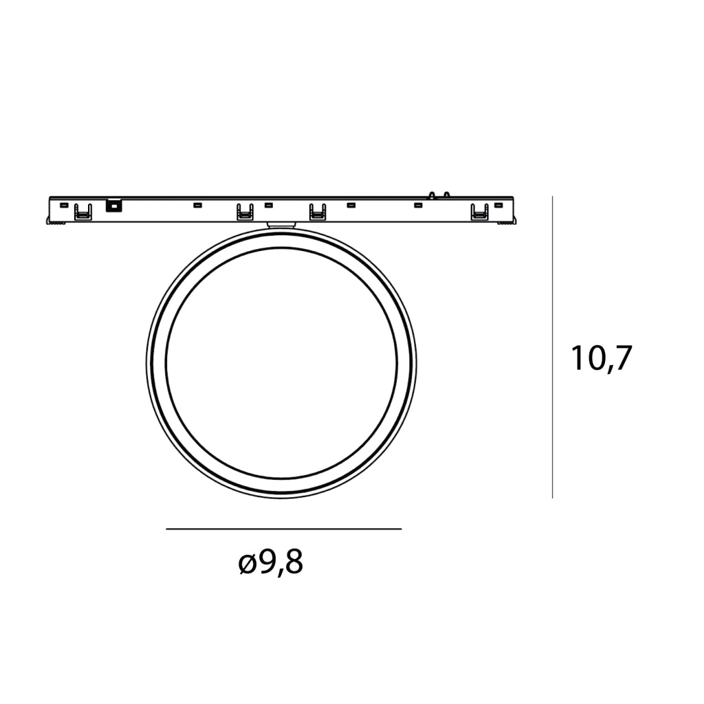 Faretto binario LED 12W nero tondo 2700-5000K Zigbee