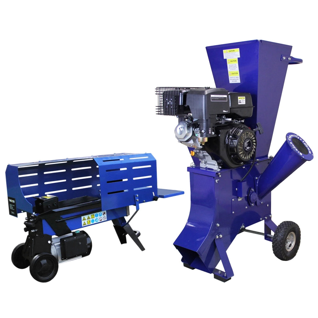 Bundle T-Mech spaccalegna 7T e biotrituratore 15HP con motore Ducar