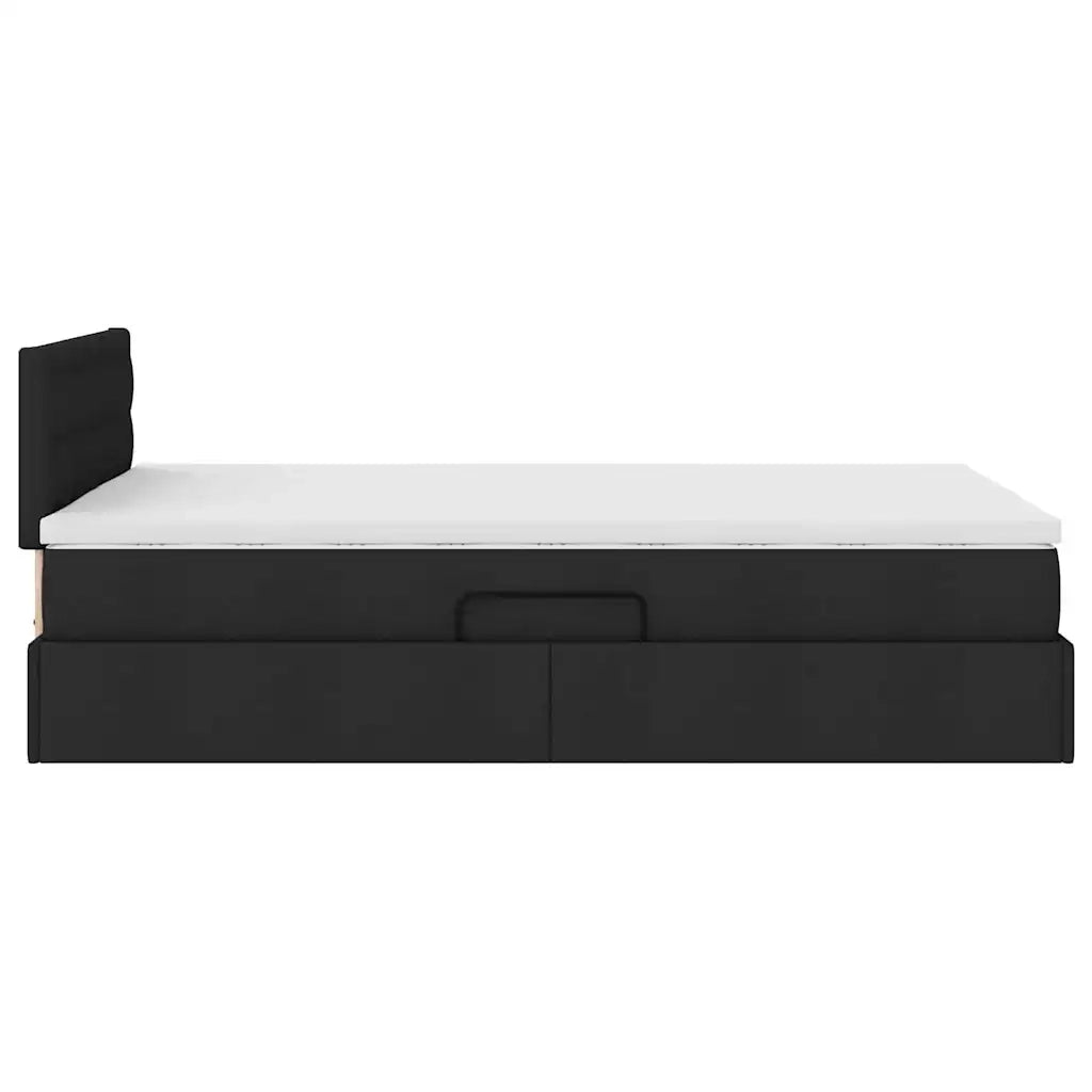 Letto con contenitore e materasso Nero 120 x 200 cm 3370628