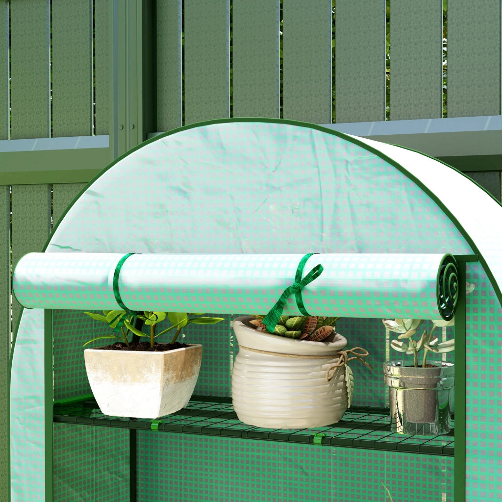 Serra da balcone con scaffali ¨C Minimal ¨C Verde 105x45x160 cm