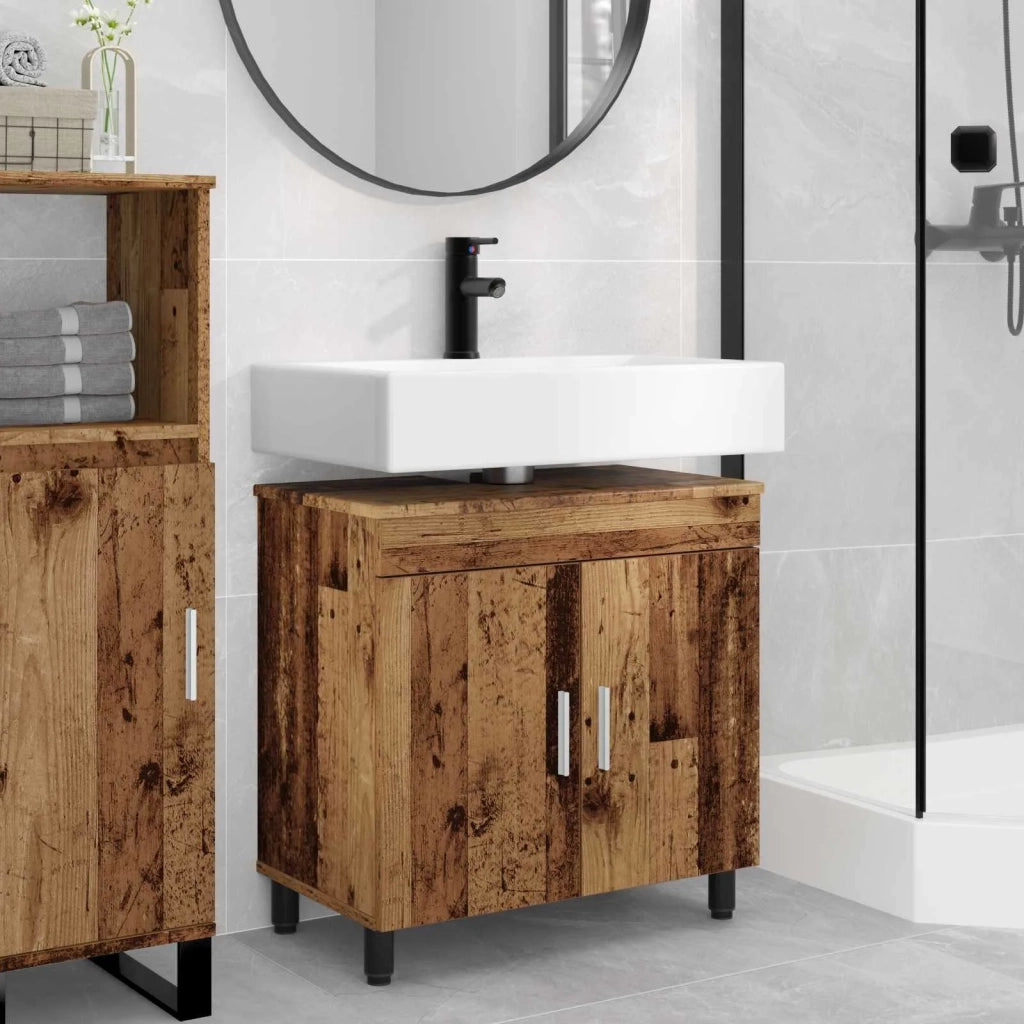 Mobiletto da bagno Legno antico 60 x 35 x 60 cm 889403