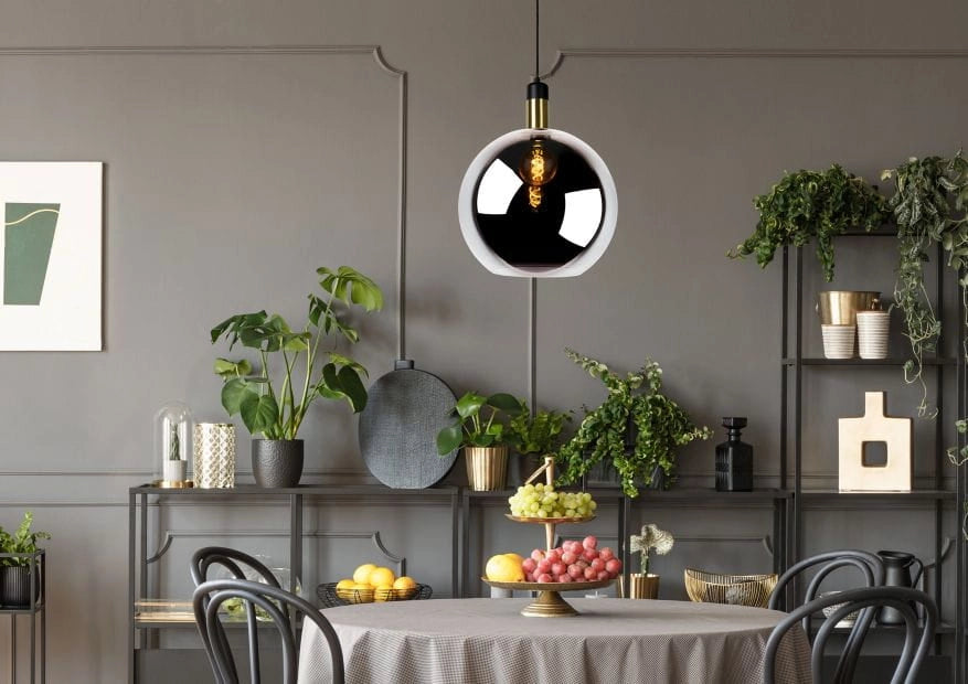 Lampada a sospensione Lucide Julius Ø40 nera E27 40W