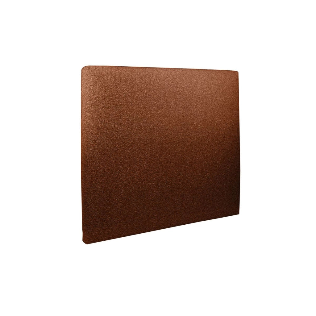 Testiera in tessuto bouclé terracotta liscio L160 cm