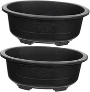 Vaso per Bonsai 38 cm - Ovale Vaso per Fiori - Vaso per Coltivazione - Fessure di Drenaggio - PP - Plastica Leggera e Robusta - Vaso per Piante