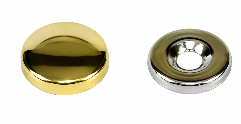 BORCHIE COPRIVITI BOMBATE- - ø mm.14 ottone lucido - 200 pezzi