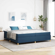 Struttura del letto con materasso Blu 200 x 200 cm Tessuto 3398968
