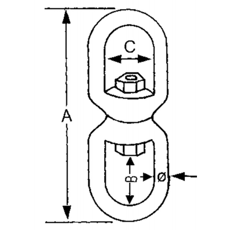 GIRELLA INOX OCCHIO-OCCHIO Ø MM.8