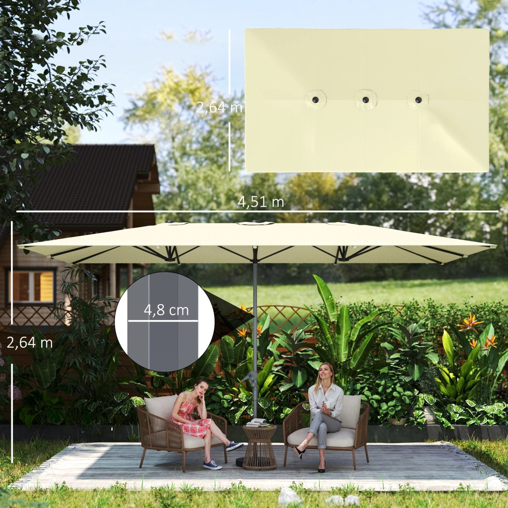Ombrellone da Giardino ¨C Zephmum ¨C Beige 4.5x2.6 m