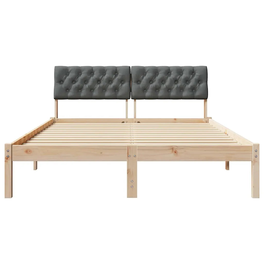 Struttura del Letto marrone e grigio scuro 135 x 190 cm 878620