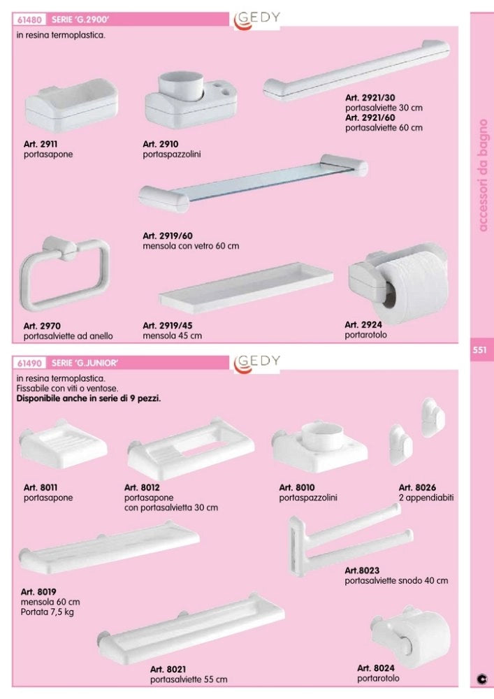 1coppia gedy 8026 junior appendabiti bianco cod:ferx.23483