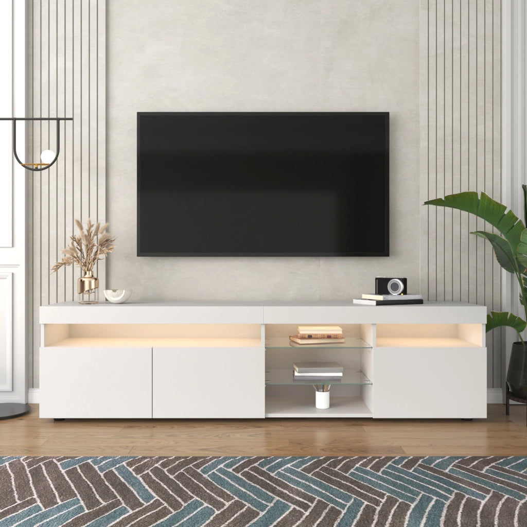Cassettiera per TV bianca in MDF; 180 cm