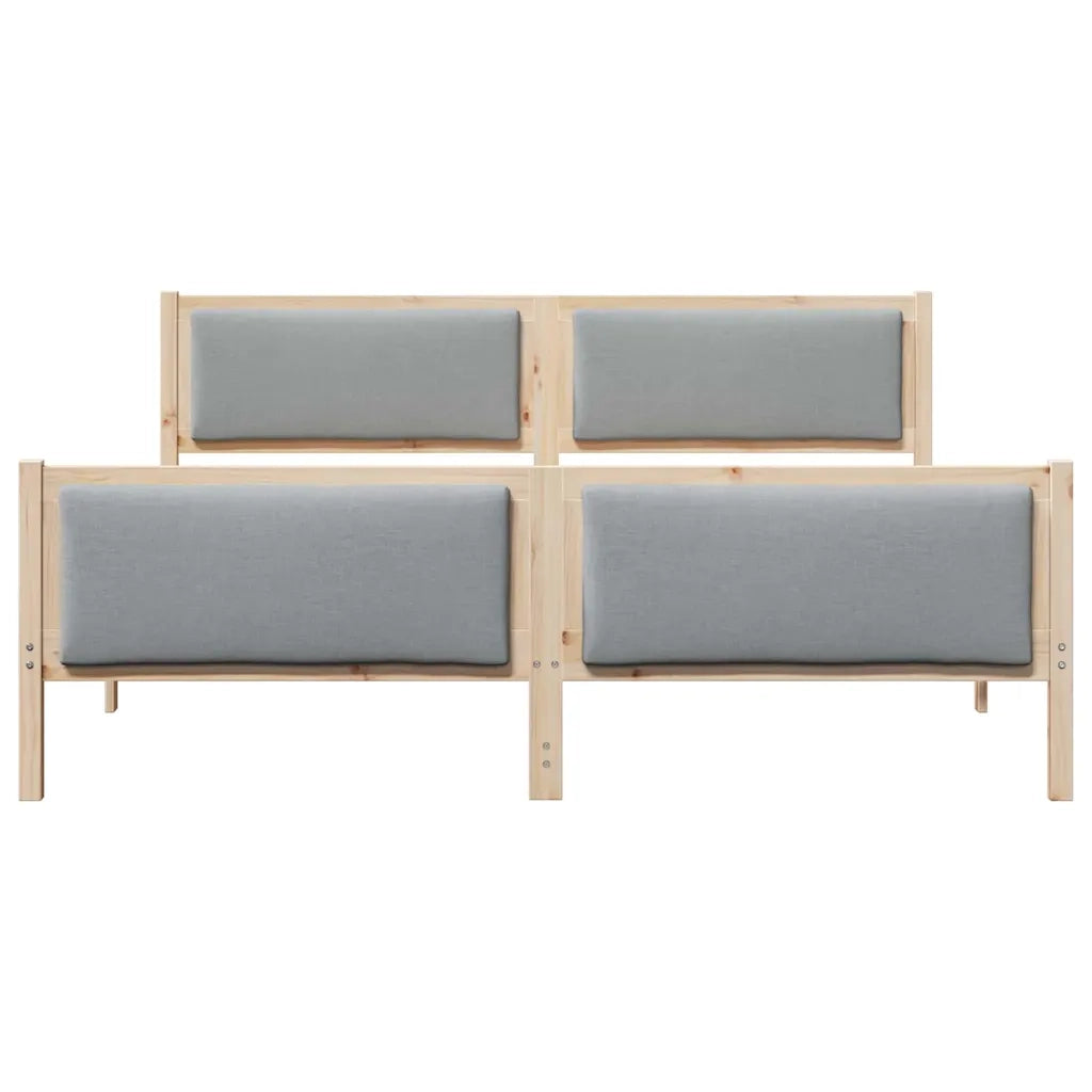 Struttura del letto-Giroletto Grigio chiaro 200 x 200 cm Tessuto 962673