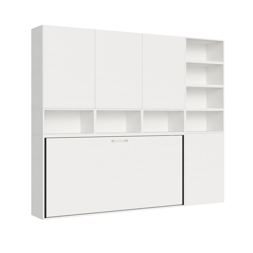 Letto Singolo a Scomparsa Composizione E Kando H226,7 Bianco Frassino