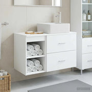 Set di mobili per il bagno 2 pcs Bianco Legno ingegnerizzato 3403896