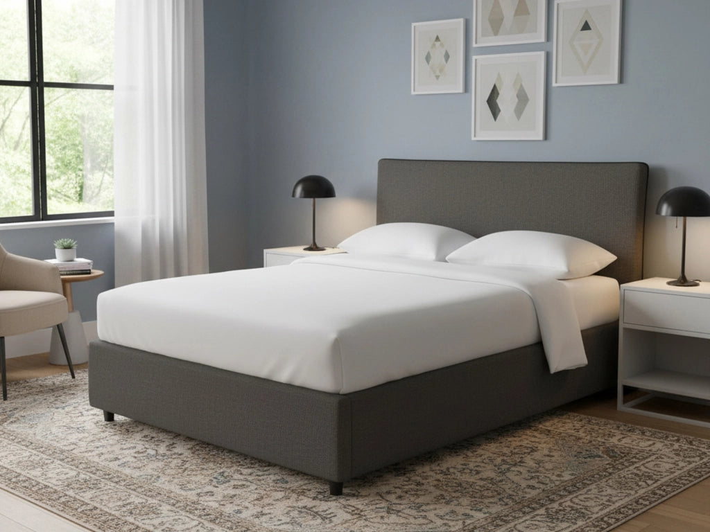 Louth, Letto Singolo Sfoderabile Made in Italy, Grigio Tortora