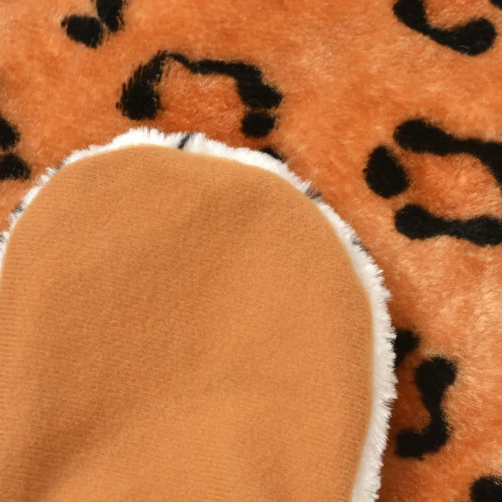 Tappeto di Peluche a Forma di Leopardo 139 cm Marrone 80170