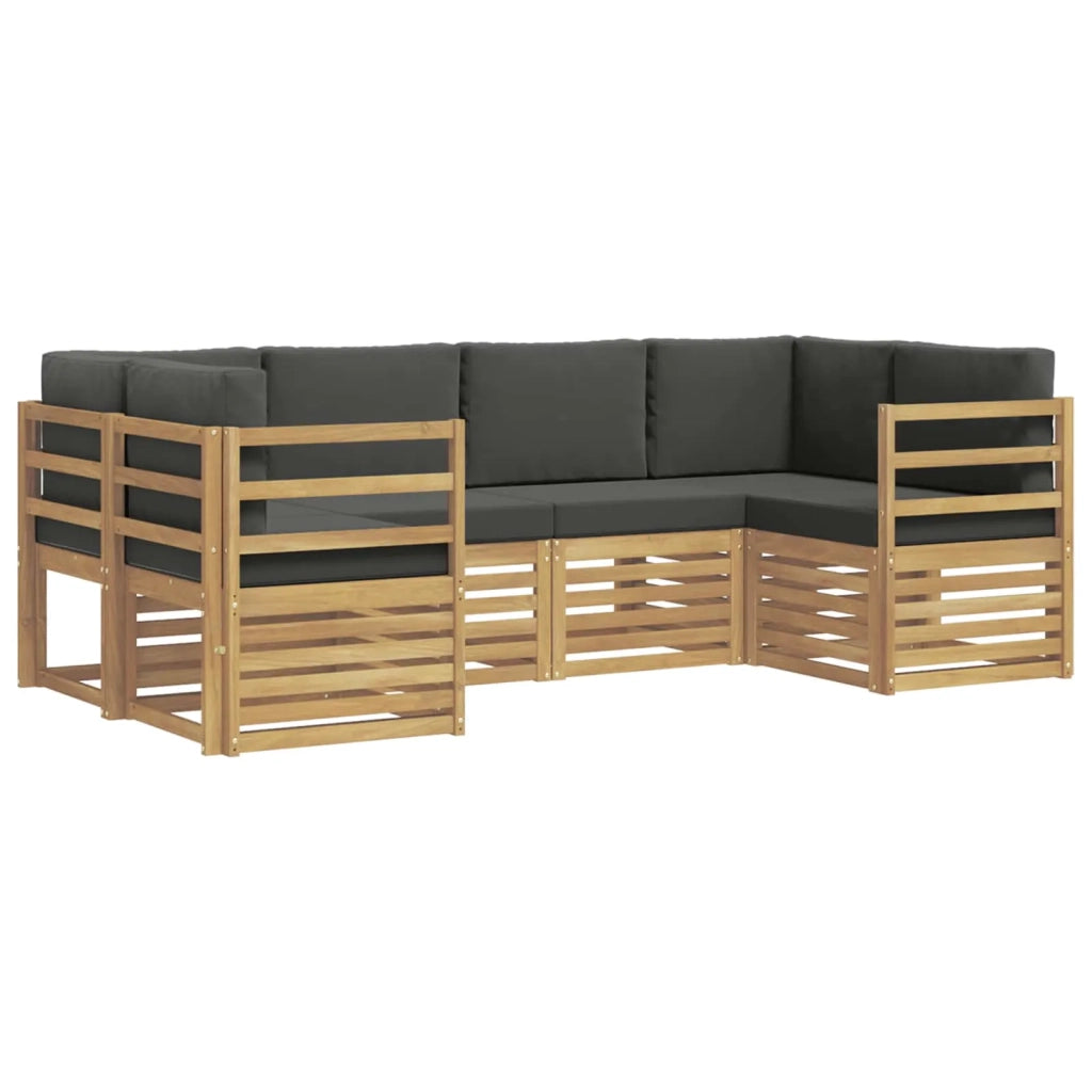 Set divano sezionale 6 pcs Bianco e Antracite 3392377