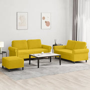 Set di Divani 3 pz con Cuscini giallo in Velluto 3202226