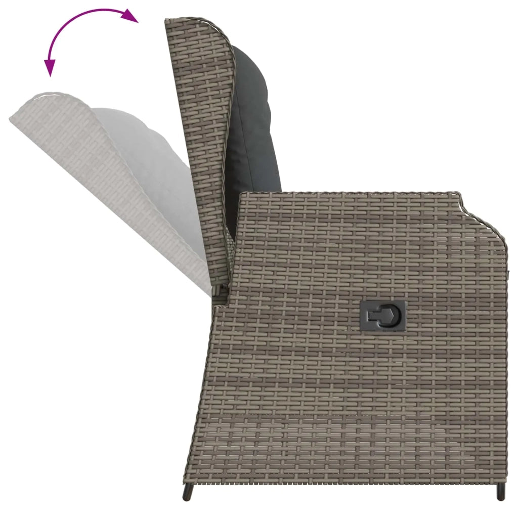 Panchina da Giardino | Panca da Giardino Grigio polyrattan