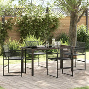 Set da Pranzo per Giardino 5 pcs Nero 3379327
