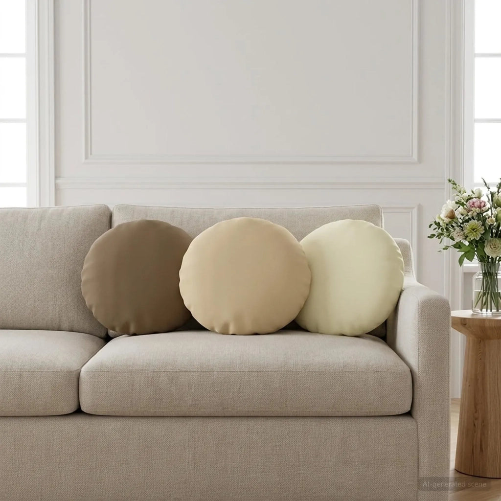 Federa 6 pcs HEERLEN Crema Ø 40 cm Poliestere 922350