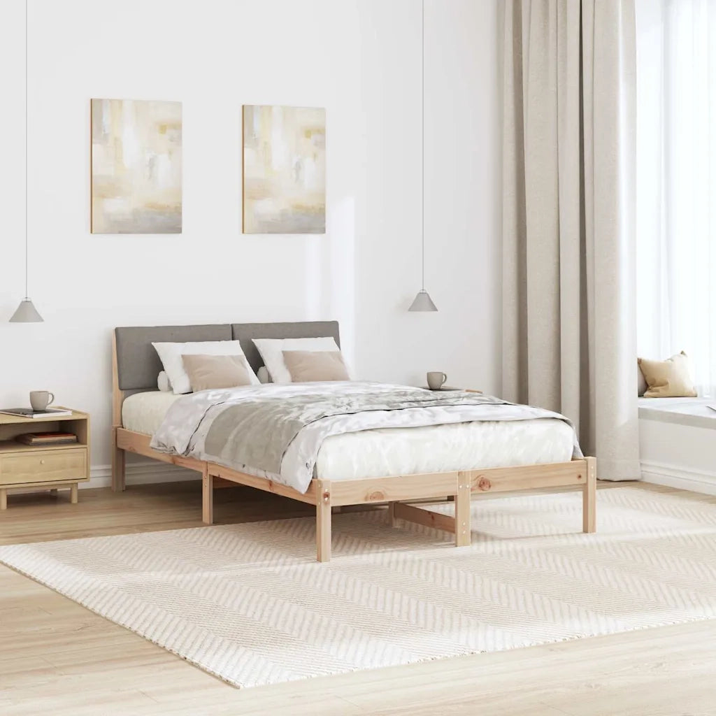 Letto matrimoniale | Letto per adulti | Struttura del Letto con testiera Marrone e taupe 120 x 200 cm