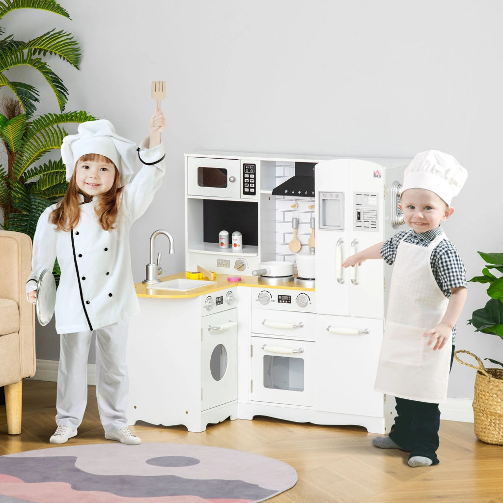 Cucina Giocattolo per Bambini ¨C Minimal ¨C Legno, Bianco, 82x65x87 cm