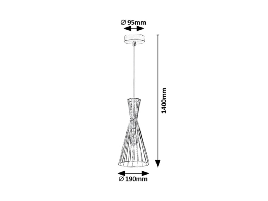 Lampada a sospensione industriale E27 60W nero Rabalux