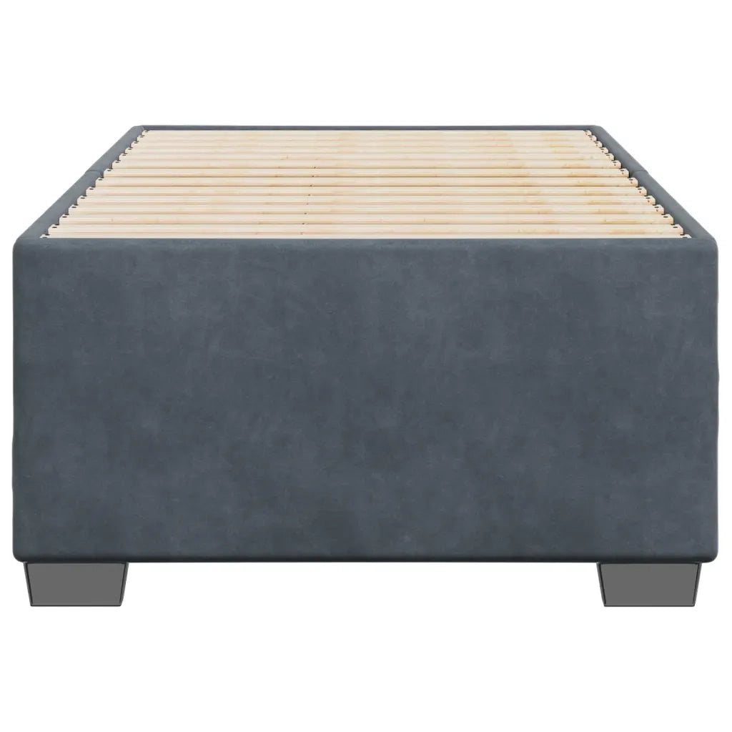 Giroletto senza Materasso Grigio Scuro 80x200 cm Velluto 3284596