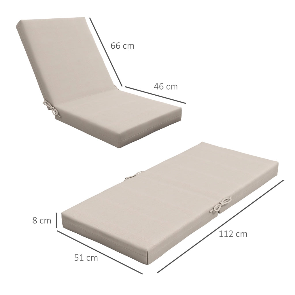 Cuscini per Poltrona ¨C Zephmum ¨C 2 Pezzi Beige 112x51 cm