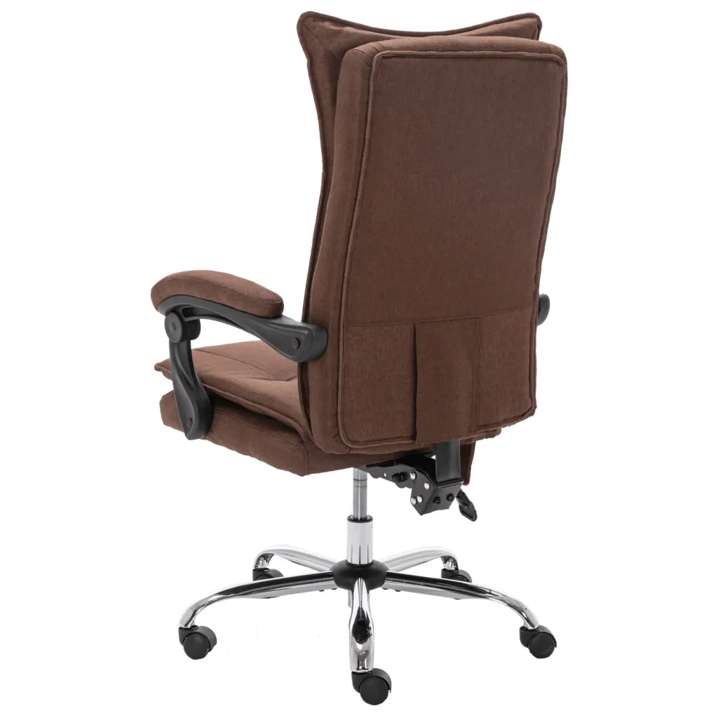 Sedia Massaggiante da Ufficio Marrone in Tessuto 20371