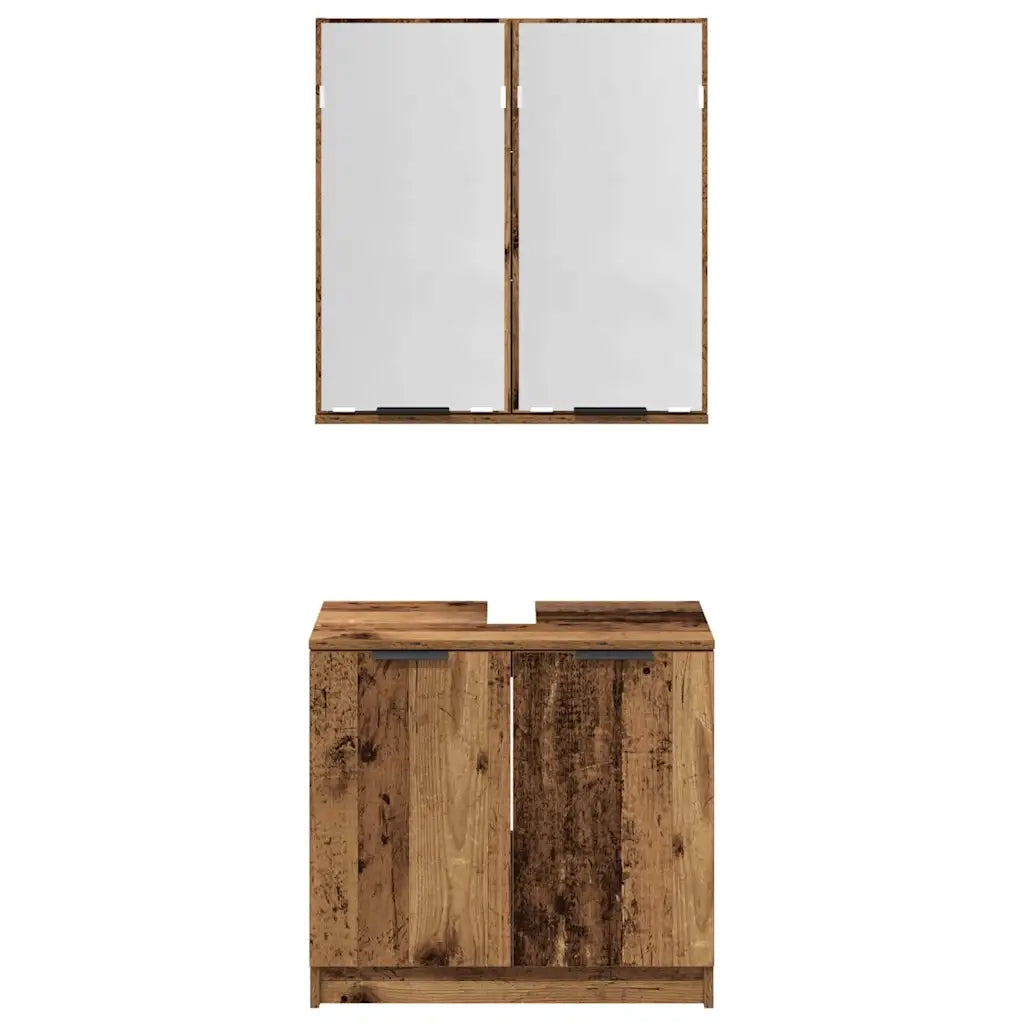 Set di Armadi da Bagno | Armadio da bagno Legno vecchio Legno multistrato