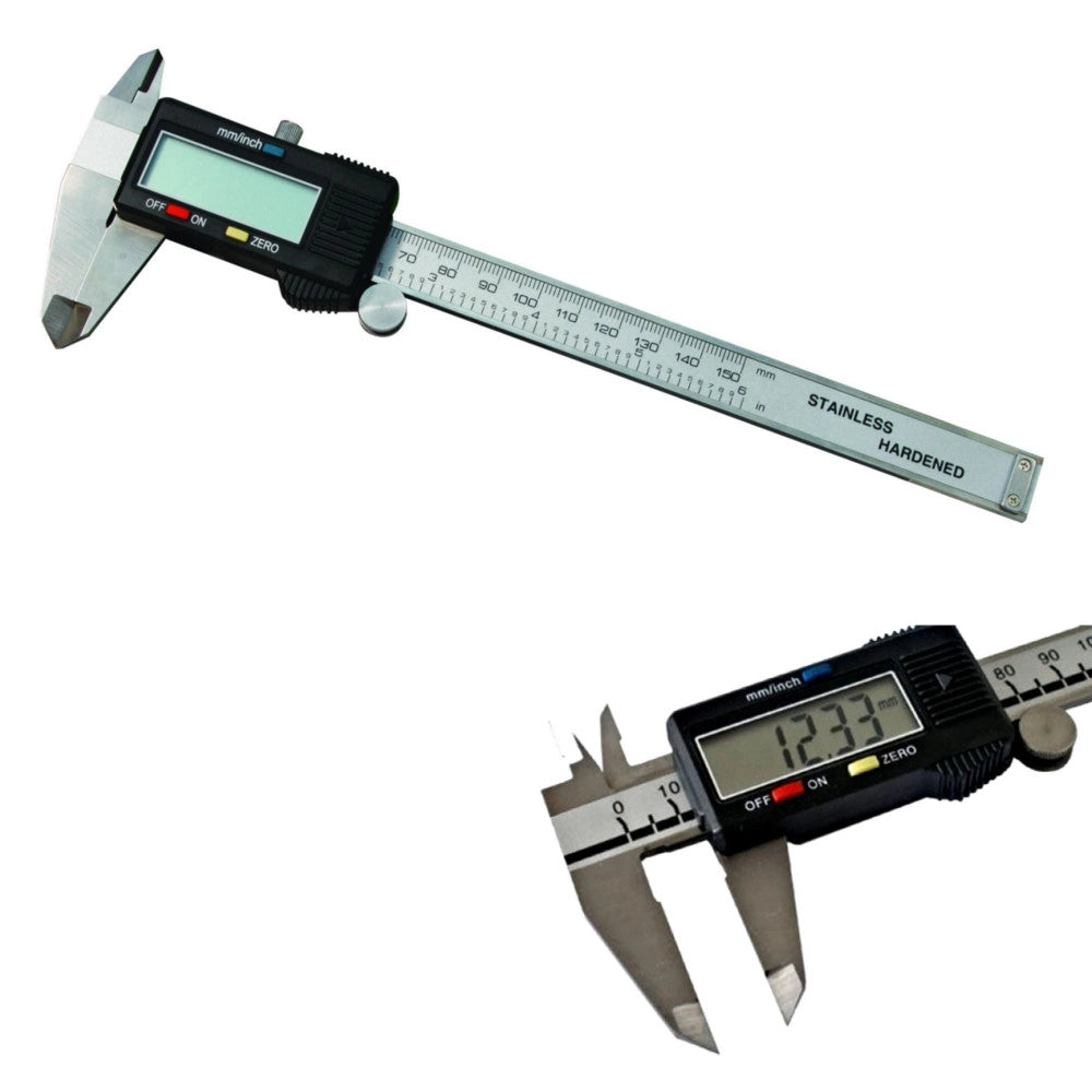 Trade Shop - Calibro A Corsoio Cassa In Metallo Digitale 150 Mm Con Display E Custodia -