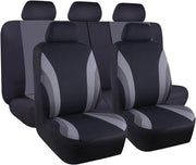 Set di protezioni per sedili - Protezioni per sedili auto - Protezione dell'abitacolo - Protezione completa dei sedili - Set completo - Nero Grigio