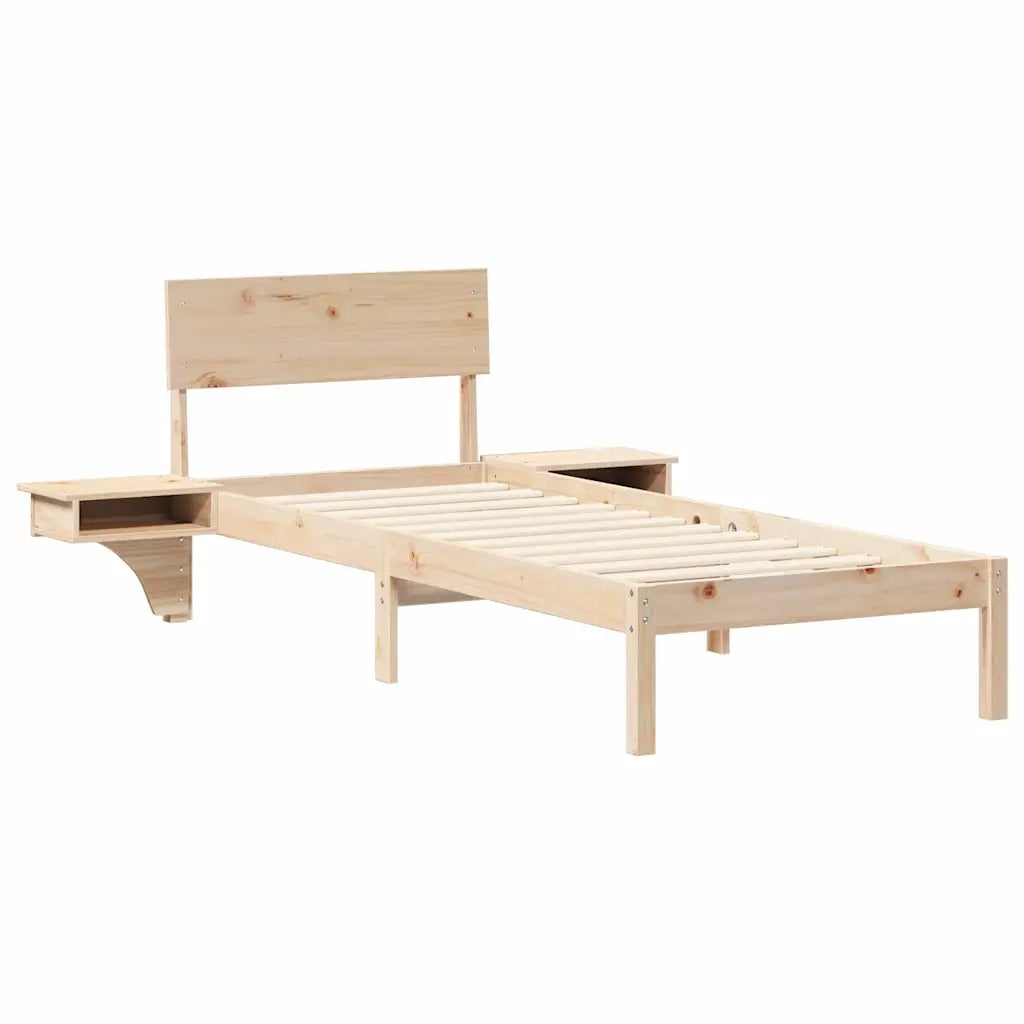 Struttura del letto Marrone 75 x 190 cm Pino massello 873472