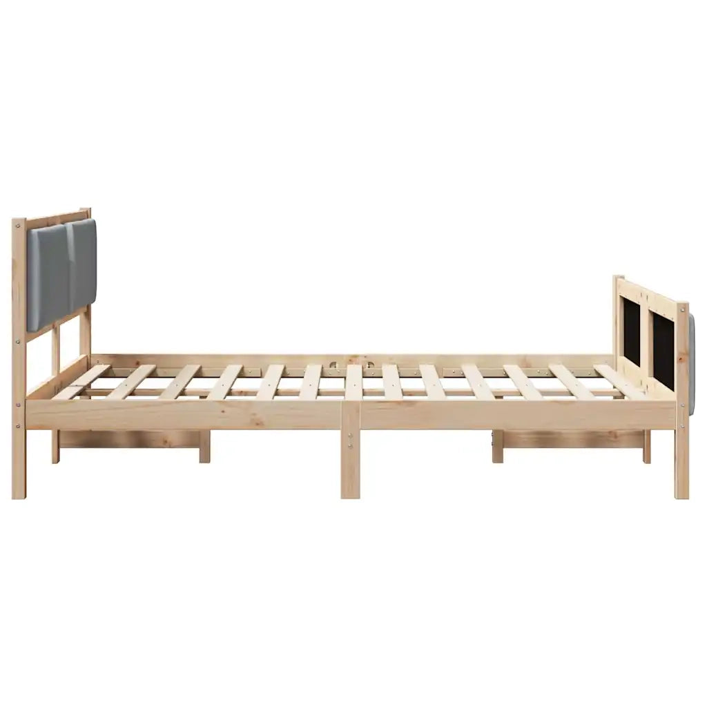 Struttura del letto Grigio chiaro 160 x 200 cm Tessuto