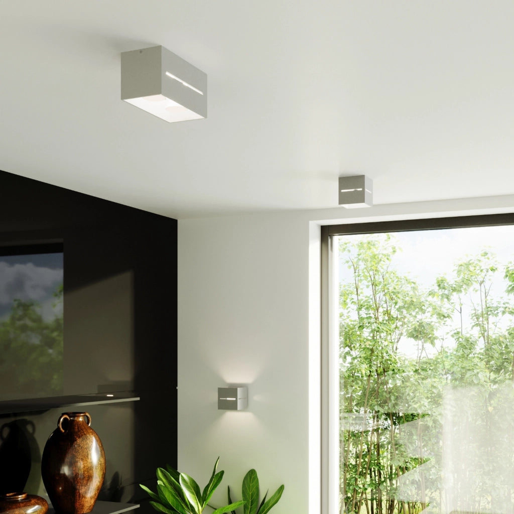 Faretto soffitto Pure Lume Lupino Maxi grigio 2xG9