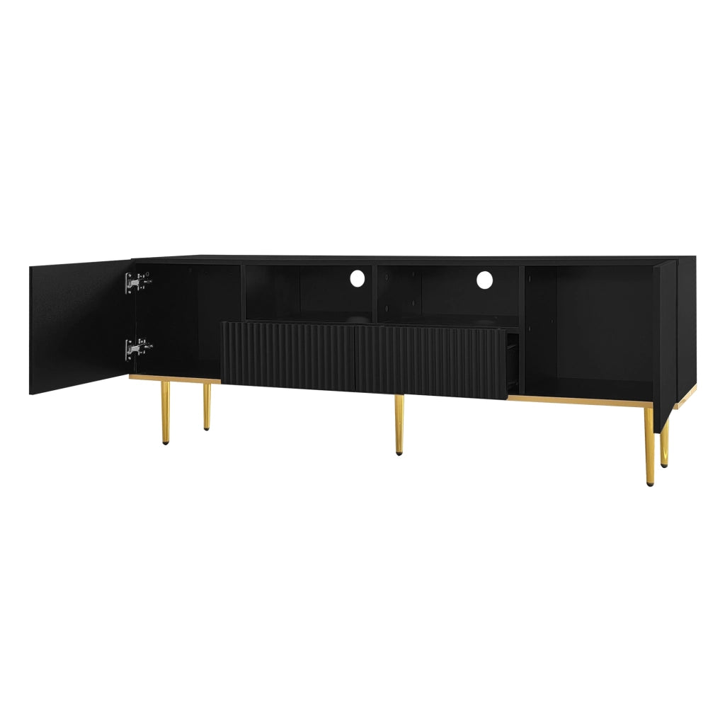Mobile TV con Piedini e Bordo Dorati ¨C MINIMAL ¨C Legno, Design Moderno