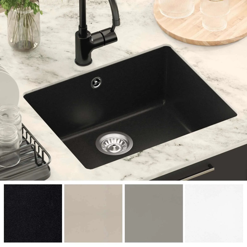 Lavello Nero 530 x 460 mm 80% Quarzo e 20% Resina 42028424
