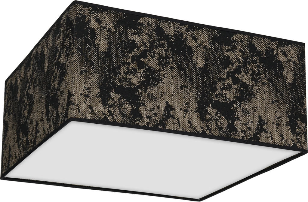 Plafoniera SATINO quadrata 40 cm 2xE27 nera Milagro