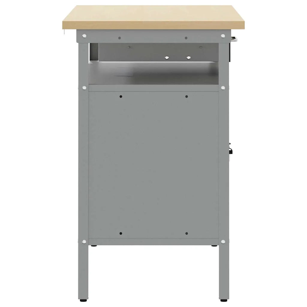 Banco da lavoro con cassetto Nero e Grigio 100 x 55 x 85 cm 4103458