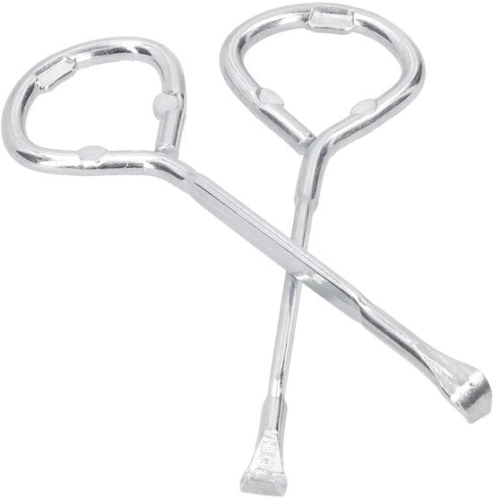 Strumento multifunzionale metallico - 2 pezzi - apripetri per bottiglie - portatile - maniglia progettata per secchi da 5 litri