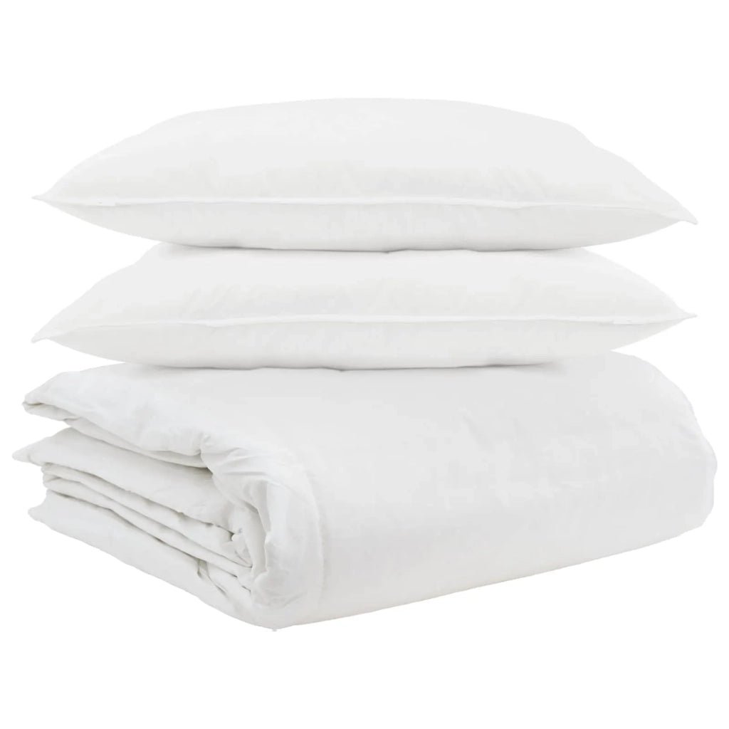Set di Piumoni con cuscino 3 pcs Bianco Piuma d'anatra 3377008