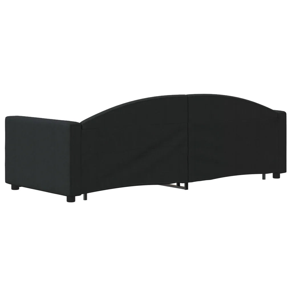 Divano letto | Sof¨¤ letto | Letto singolo Estraibile Nero 80x200 Tessuto