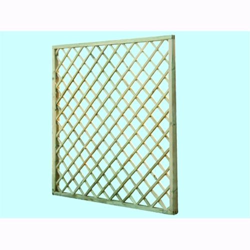 Pannello Grigliato LASA impregnato Pesante  in Legno di pino 90x90 cm con cornice 3,5x3,5 cm