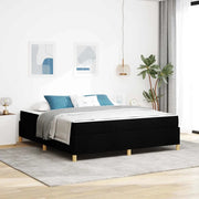 Struttura del letto con materasso Nero 180 x 200 cm Tessuto 3398957